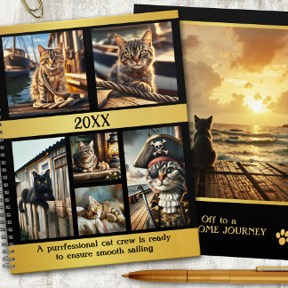 Grappige nautische foto grid kat planner