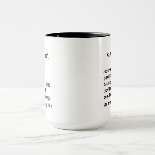 Grappige Naval Architect Definitie geschenken Mok (Midden)