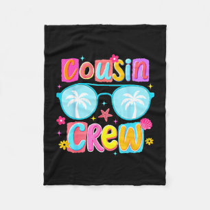 Grappige neef crew zomer vakantie trip strand fleece deken