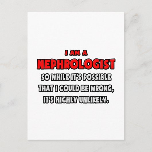 Grappige nefroloog.. Zeer onwaarschijnlijk Briefkaart (Voorkant)