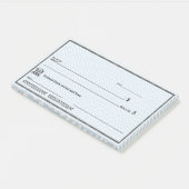 Grappige Nep Blanco Cheque Personaliseer  Post-it® Notes (Schuin)