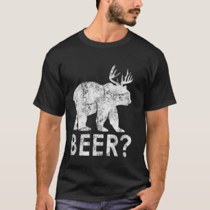 Grappige Nerdy Bier Beer Herten Jager Drinker Pun  T-shirt