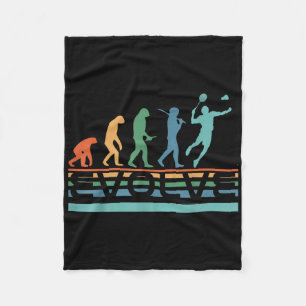 Grappige Nerdy Evolueren Badminton Speler Evolutie Fleece Deken