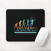 Grappige Nerdy Evolve Dminton Speler Evolution Spo Muismat (Met muis)