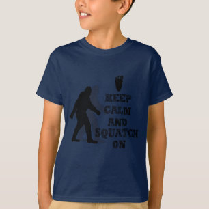 Grappige nerdy geek grote voet sasquatch t-shirt