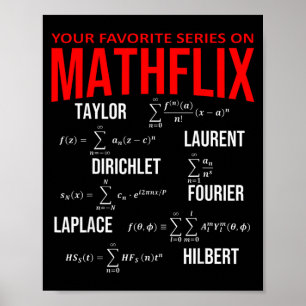 Grappige Nerdy Jouw Favoriete Serie Op Mathflix Wi Poster