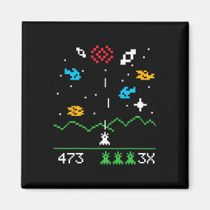 Grappige Nerdy Vintage Astrospace Videogamer Geek Magneet