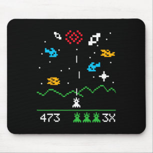 Grappige Nerdy Vintage Astrospace Videospeler Geek Muismat