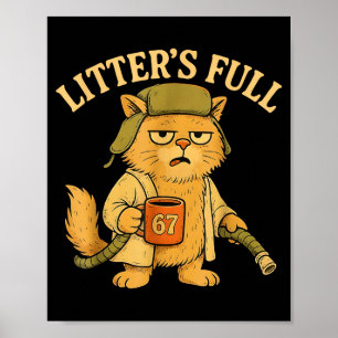 Grappige nest vol kattenparodie 67 zes zeven meme poster