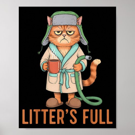 Grappige nest vol kattenparodie Cute kattenliefheb Poster (Voorkant)