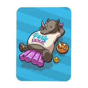 Grappige Neushoorn Feest Dieren Zwembad Opblaasbaa Magneet