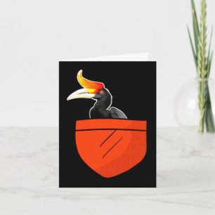 Grappige neushoorn vogel ontwerp prestatie kaart