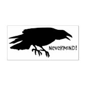Grappige "Nevermind" Raven Rubberstempel (Afrduk)