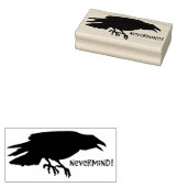 Grappige "Nevermind" Raven Rubberstempel (Gestempeld)