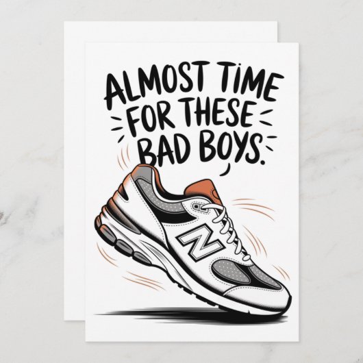 Grappige New Balance Verjaardagen Vaderdag Nieuwe Kaart (Voorkant / Achterkant)