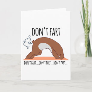Grappige Niet Scheidende Hond Yoga Workout Grappig Kaart