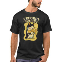 Grappige “Niets Te Betreuren” Kat Met Vis Vintage