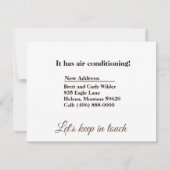 Grappige Nieuw Adres Aankondiging Rustiek (Achterkant)