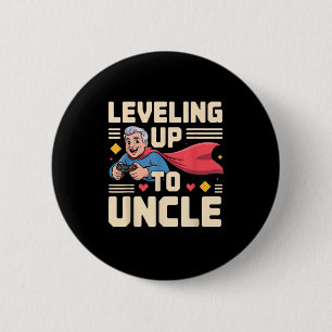 Grappige nieuwe oom kunst voor oom mannen van neef ronde button 5,7 cm