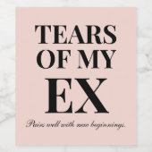 Grappige nieuwe single break-up echtscheidingsfees wijn etiket (Enkel label)