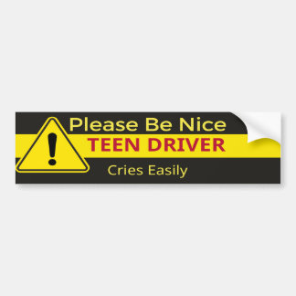 Grappige nieuwe tiener driver Bumpersticker