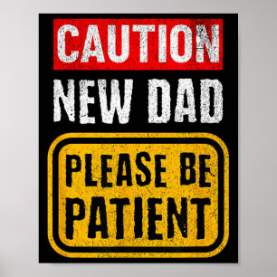 Grappige Nieuwe Vader Nieuwe Papa Eerste Baby Poster