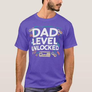 Grappige nieuwe vader niveau ontgrendeld gamen Vad T-shirt