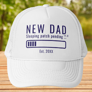 Grappige Nieuwe Vader Slaaplap Onderweg Blauw Trucker Pet