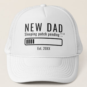 Grappige nieuwe vader slapende patch in behandelin trucker pet