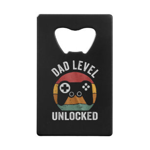 Grappige Nieuwe Vader Vader Level Ontgrendeld Dag Kredietkaart Flessenopener