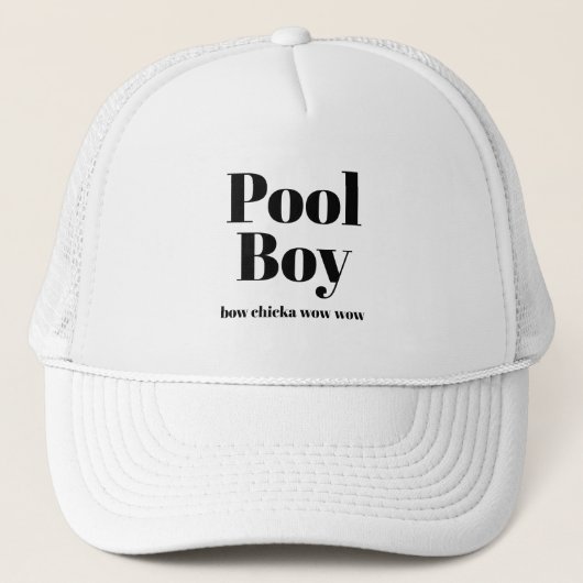 Grappige Nieuwigheid Baseball POOL BOY strik chick Trucker Pet (Voorkant)
