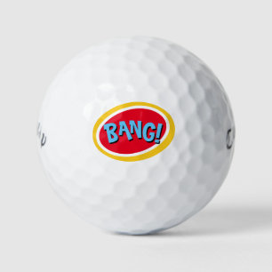 Grappige nieuwigheid grote print bang golfballen