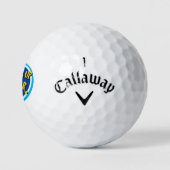 Grappige nieuwigheid grote print golfballen (Logo)