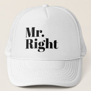 Grappige Nieuwigheid Honkbal MR. RIGHT Trucker Pet