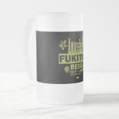 Grappige nieuwigheid kerst bier labels matglas bierpul (Voorkant links)