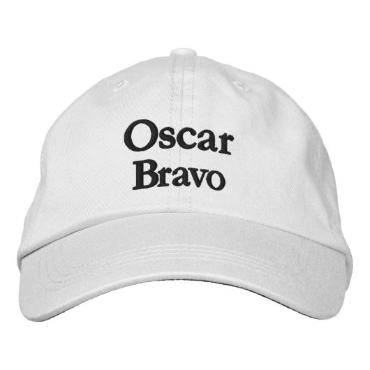 Grappige nieuwigheid Mannen Golf Mode OSCAR BRAVO Geborduurde Pet (Voorkant)