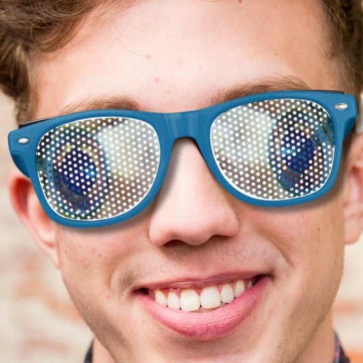 Grappige nieuwigheid Nerdy Crazy Blowfish Eyes Retro Zonnebril