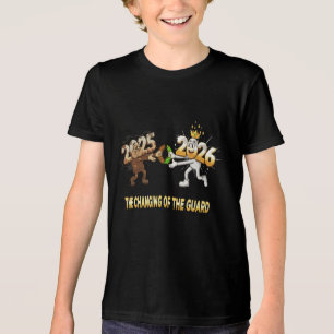 Grappige Nieuwjaar 2026 Wissel van de wacht Cartoo Tri-Blend Shirt