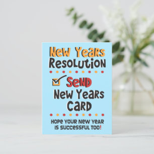 Grappige Nieuwjaarsvoornemen © Ansichtkaart Feestdagenkaart