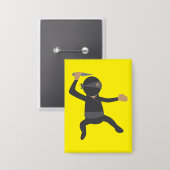 Grappige Ninja Button (Voorkant / Achterkant)