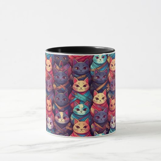 Grappige Ninja Katten Mok (Midden)