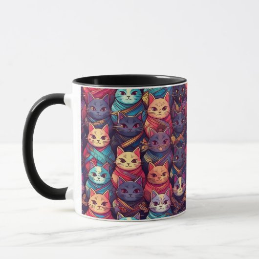 Grappige Ninja Katten Mok (Links)