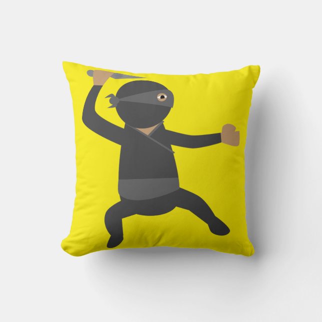 Grappige Ninja Kussen (Voorkant)