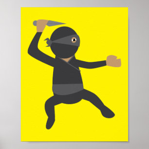 Grappige Ninja Poster