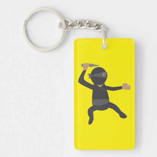 Grappige Ninja Sleutelhanger (Voorkant)
