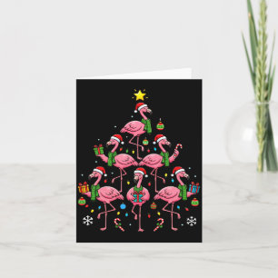 Grappige Nk Flamingo Kerstboom Kerstmannenhoeden K Kaart