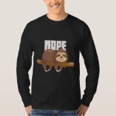 Grappige Nope Sloth Tri Blend T-shirt (Voorkant)