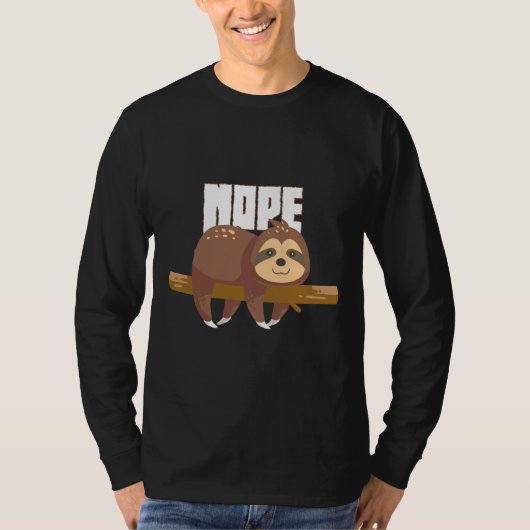 Grappige Nope Sloth Tri Blend T-shirt (Voorkant)