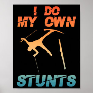 Grappige Nordic bergskisport kunst voor mannen vro Poster