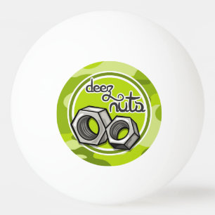 Grappige noten; felgroene camo, camouflage pingpongballen